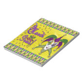 Jester Mask Mardi Gras Harlequin Notizblock (Rotiert)
