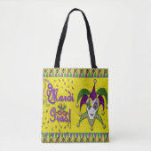 Jester Mask Mardi Gras Harlequin Party Art Print Tasche (Vorderseite)