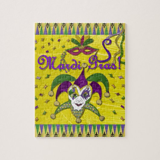 Jester Mask Mardi Gras Harlequin Puzzle (Vertikal)