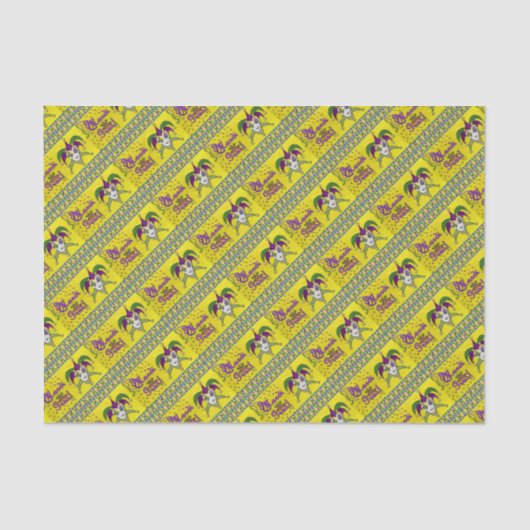 Jester Mask Mardi Gras Harlequin Seidenpapier (Vorderseite)