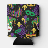 Jester Mask Mardi Gras Pattern Dosenkühler (Rückseite)