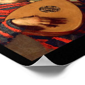 Jester mit Lute Poster Canvas Print (Ecke)