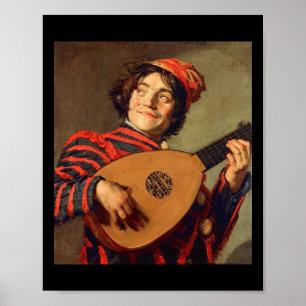 Jester mit Lute Poster Canvas Print