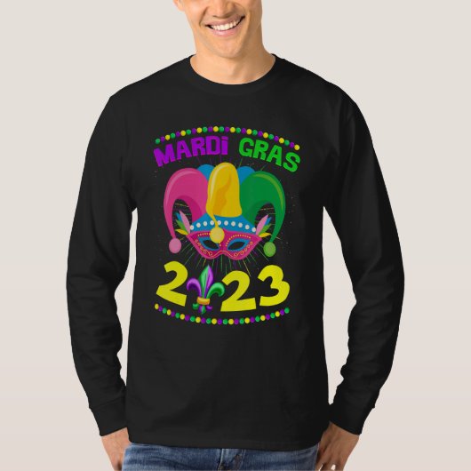 Jester Outfit New Orleans Carnaval T-Shirt (Vorderseite)