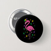 Jester Pink Flamingo Bird Animal Niedlich Mardi Gr Button (Vorne & Hinten)