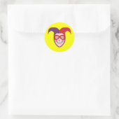 Jester Runder Aufkleber (Tasche)