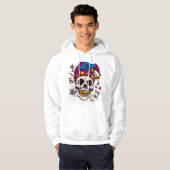 Jester-Schädel-Trickser Hoodie (Vorne ganz)