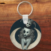 Jester sits on crescent moon wireless charger schlüsselanhänger (Rückseite)