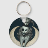 Jester sits on crescent moon wireless charger schlüsselanhänger (Rückseite)