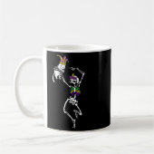 Jester Skeleton Dancing Cat Mardi Gras Mask Carniv Kaffeetasse (Links)