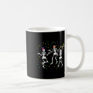 Jester Skeleton Dancing Mardi Gras Bones Carnival Kaffeetasse