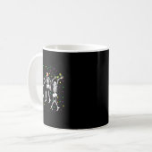 Jester Skeleton Dancing Mardi Gras Bones Carnival Kaffeetasse (Vorderseite Links)