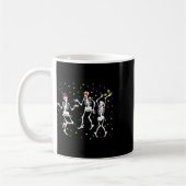 Jester Skeleton Dancing Mardi Gras Bones Carnival Kaffeetasse (Links)