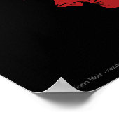 Jester Skull Beängstigend Goth Mardi Gras Clown Poster (Ecke)