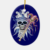 Jester Skull Keramikornament (Vorne)