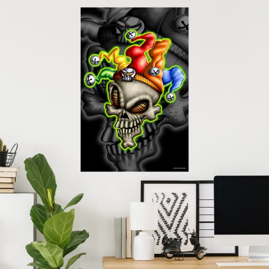 Jester Skull (Poster) Poster (Heimbüro)