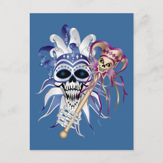 Jester Skull Postkarte (Vorderseite)