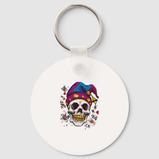 Jester Skull Trickster Schlüsselanhänger (Vorderseite)