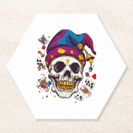 Jester Skull Trickster Untersetzer (Vorderseite)