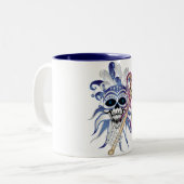 Jester Skull Zweifarbige Tasse (Vorderseite Links)