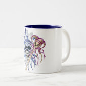 Jester Skull Zweifarbige Tasse (VorderseiteRechts)