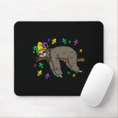 Jester Sloth Lazy Day Animal Niedlich Funny Mardi Mousepad (Mit Mouse)