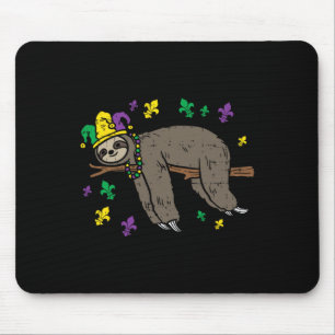 Jester Sloth Lazy Day Animal Niedlich Funny Mardi Mousepad