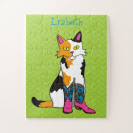 Jester the Cat Kids Personalisiert Puzzle
