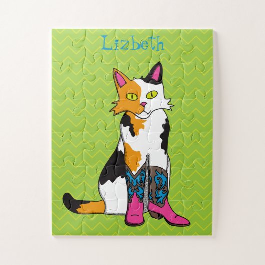 Jester the Cat Kids Personalisiert Puzzle (Vertikal)