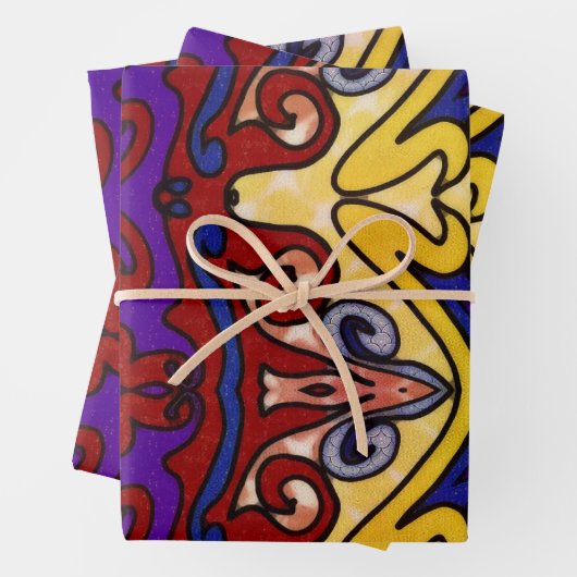 Jester's Hat Geschenkpapier Set (Beispiel)