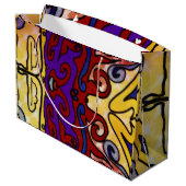 Jester's Hat Große Geschenktüte (Rückseite Schrägansicht)