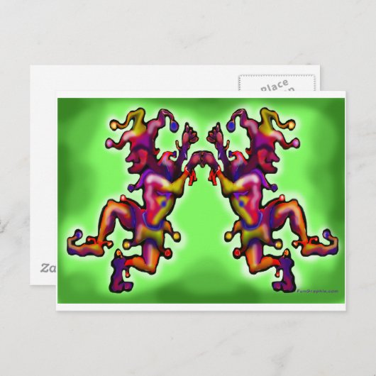 Jesters Postkarte (Vorne/Hinten)