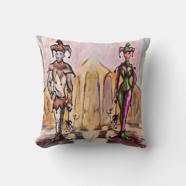 Jesters Throw Pillow Kissen (Vorderseite)
