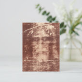 Jesu Gesicht Nah auf dem Tuch von Turin Postkarte (Stehend Vorderseite)
