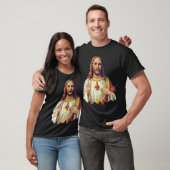 Jesu Heiliger Herzfriedenszeichen Portrait T - Shi T-Shirt (Unisex)