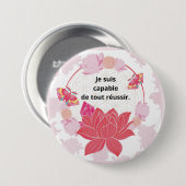 Jesuis Lebensblume Button (Vorne & Hinten)