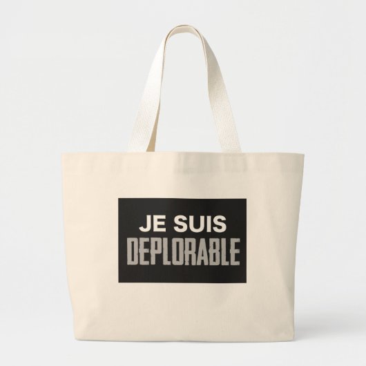 JeSuisDeplorable Jumbo Stoffbeutel (Vorne)