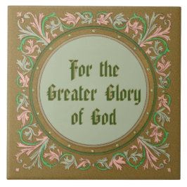 Jesuit Motto von St. Ignatius Loyola (BK50; Englis Fliese