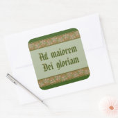 Jesuit Motto von St. Ignatius Loyola (BK 50; latei Quadratischer Aufkleber (Umschlag)