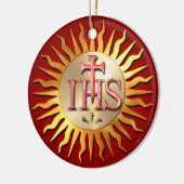 Jesuit-Siegel Keramikornament (Links)