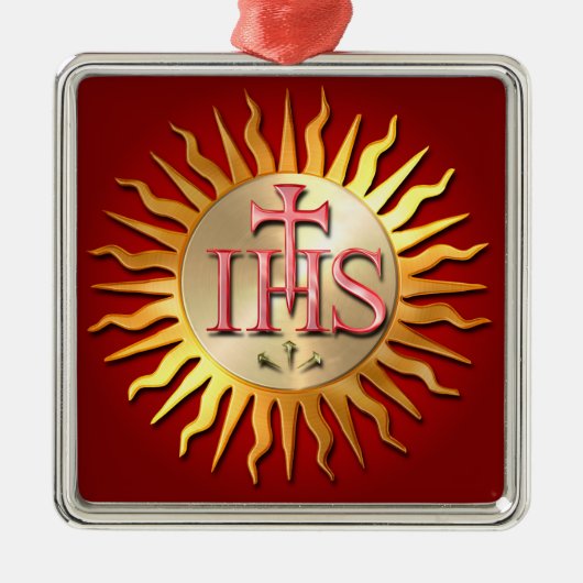 Jesuit-Siegel Ornament Aus Metall (Vorne)