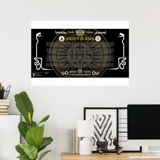 Jesuitengesellschaft - Bluteid der Jesuiten Poster (Heimbüro)