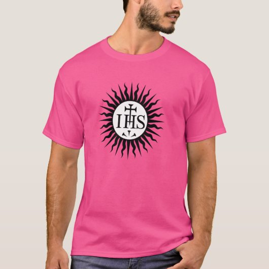 Jesuitengesellschaft Jesu-SJ-Emblem T-Shirt (Vorderseite)