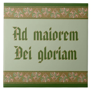 Jesuitenmotto von St. Ignatius Loyola (BK 50; Late Fliese