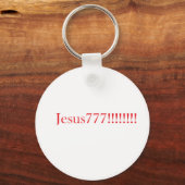Jesus777!!!!!!! Schlüsselanhänger (Rückseite)