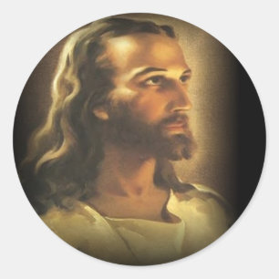 jesus (1) runder aufkleber