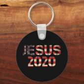 Jesus 2020 Christliches Wahljahr Präsident Gott B Schlüsselanhänger (Vorderseite)
