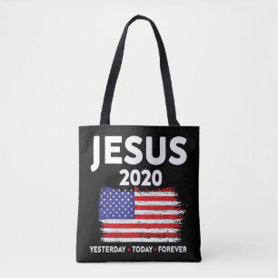 Jesus 2020 Wahl Signatur USA Flagge Patriotic Chri Tasche