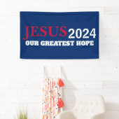 Jesus 2024 Bester Hope Election Yard Banner (Insitu)