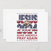Jesus 2024 bringt Amerika wieder zum Beten Einladung (Vorne/Hinten)